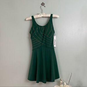 NWT Green gold tennis dress built in shorts!
